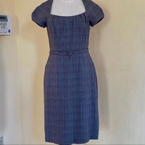 BANANA REPUBLIC Glen Plaid Short Sleeve Dress